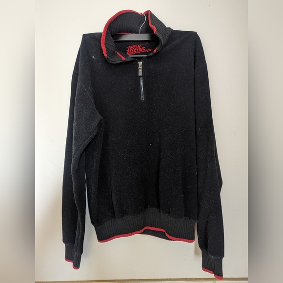 VINTAGE Black Fleece Quarter-zip - Picture 1 of 2